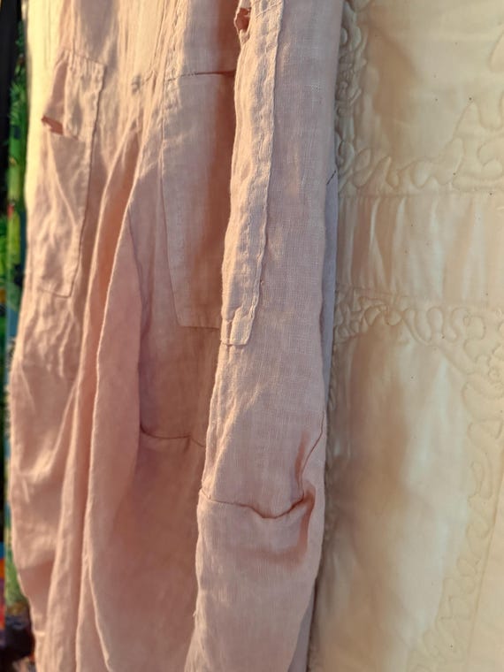 vtg  Bohemian skirt-linen boho style asymmetrical… - image 7