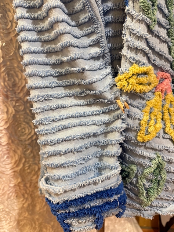Vintage Chenille Bedspread Jacket - image 8