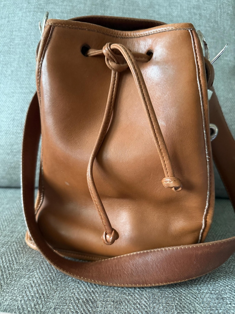 Brighton Leather Hobo-Drawstring top Bucket Purse bild 1