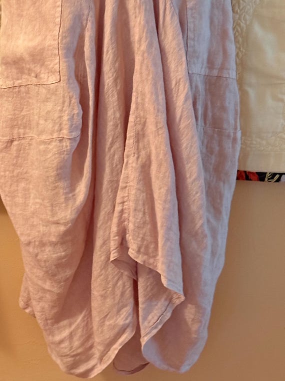 vtg  Bohemian skirt-linen boho style asymmetrical… - image 9