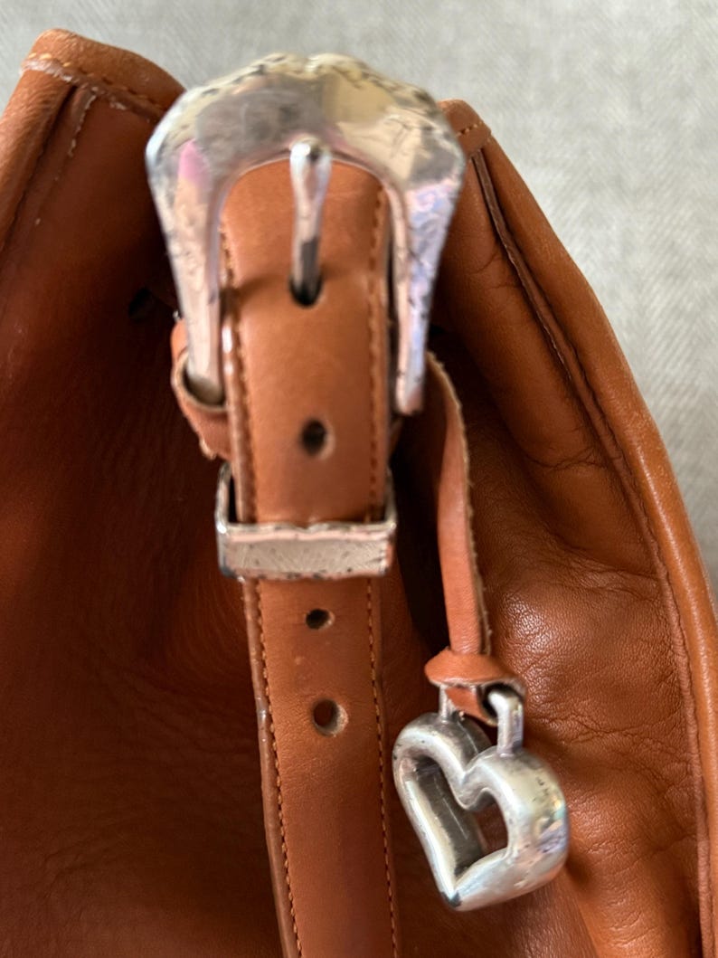 Brighton Leather Hobo-Drawstring top Bucket Purse bild 3