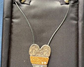 Chico's Heart Necklace-Wisdom-Love-Faith new with tag