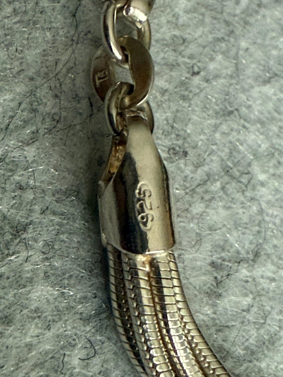 Unique Statement Y2K Sterling Silver Dangle Multi… - image 7