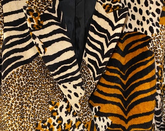 leopard print blazer size 20