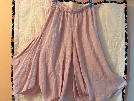 vtg  Bohemian skirt-linen boho style asymmetrical… - image 6