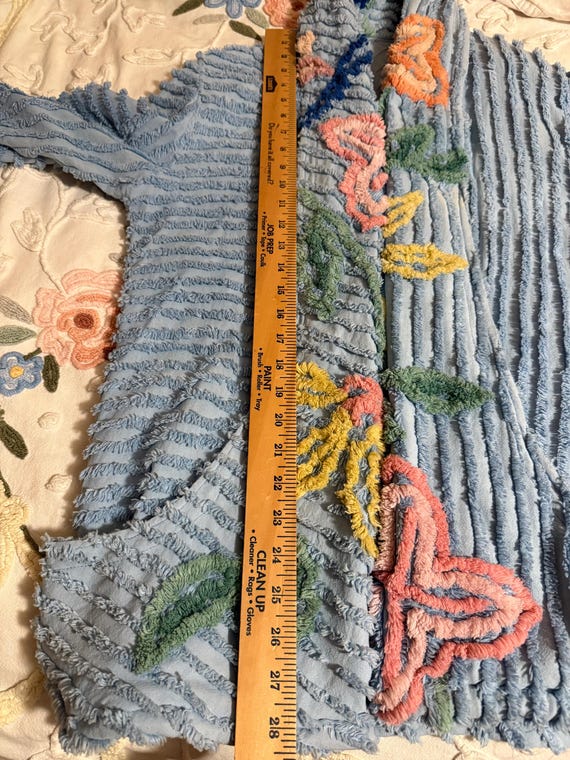 Vintage Chenille Bedspread Jacket - image 13