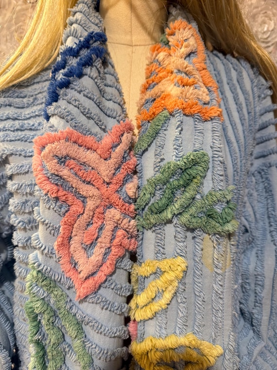 Vintage Chenille Bedspread Jacket - image 2