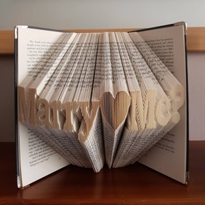 Marry Me Folded book art Standard Spine