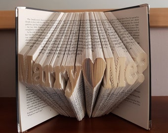 Marry Me? Folded book art