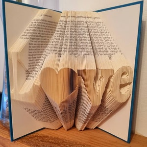 Love Folded book art (with heart)