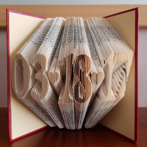 Folded book Special Date gift, date book for special birthday, wedding gift for couples, first anniversary gift for wife, paper anniversary image 3