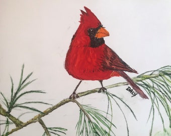 Digitale afdruk Love to Dad Cardinal