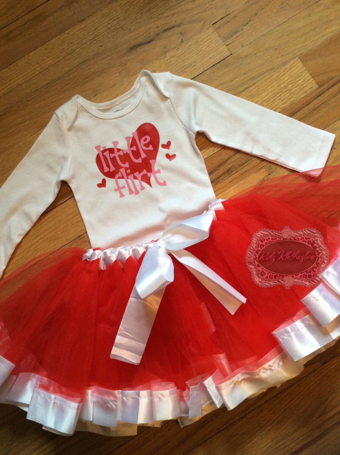 Valentines Day Tutu Set Baby Onesie Heart Little Flirt Onesie Etsy