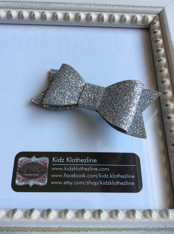Silver Glitter Hair Clip Silver Sparkle Hair Clip Birthday Etsy