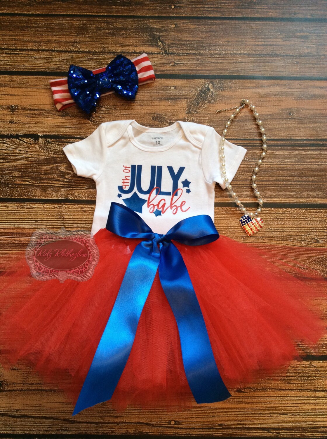 Baby Onesie 4th of July Tutu Set 4th of July Babe Onesie Etsy