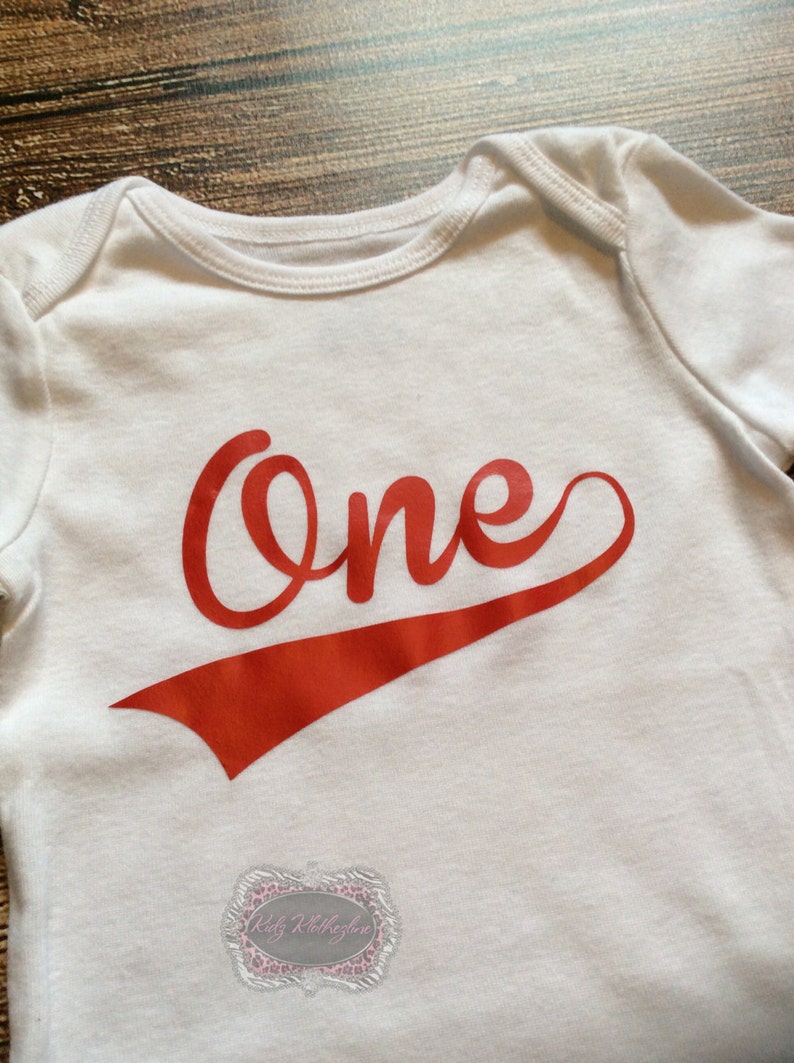 Baby Onesie One Onesie 1st Birthday Onesie Outfit Baseball Etsy