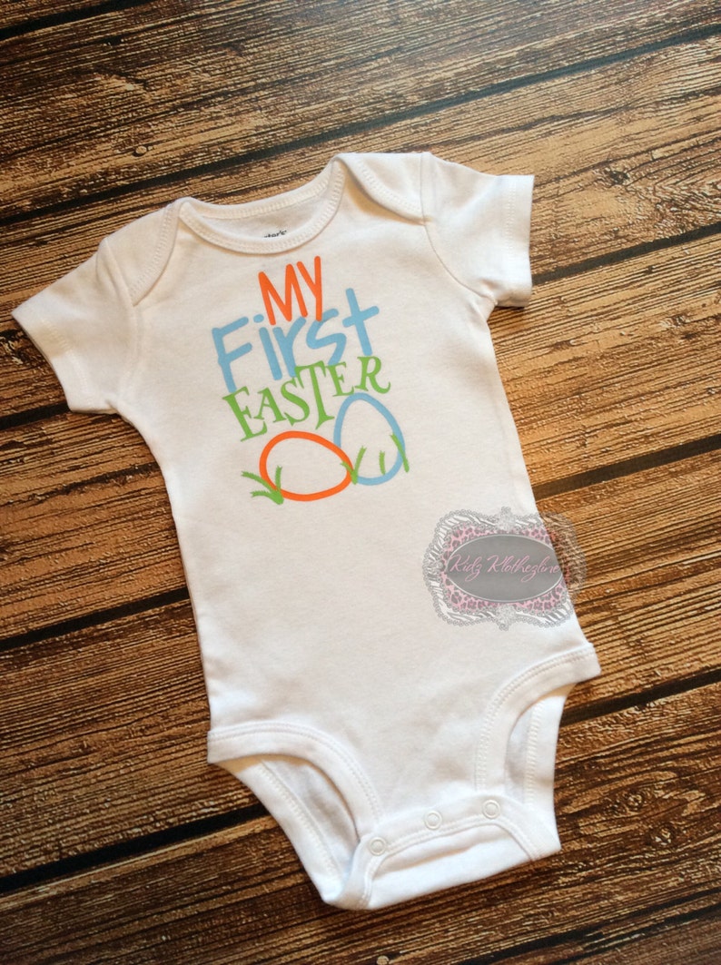 Easter Baby Boy Onesie Baby Girl Onesie My 1st Easter Onesie Etsy