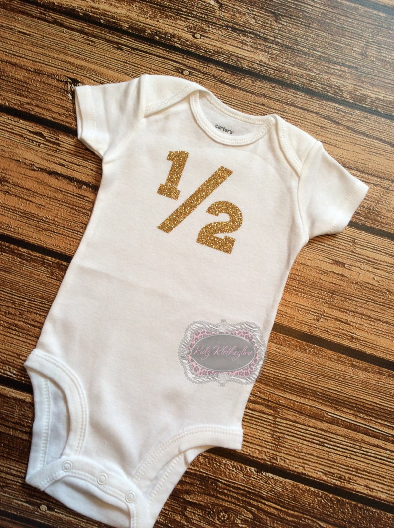 Half Birthday Onesie Outfit 1/2 Birthday Onesie Set Etsy
