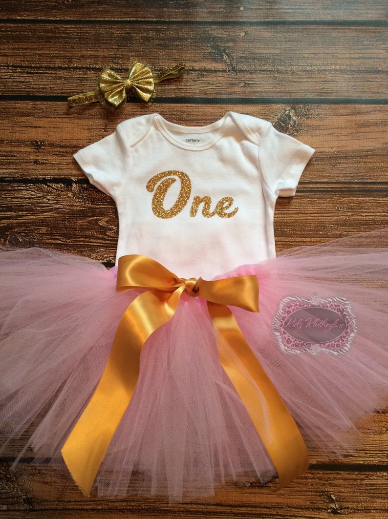 One Birthday Tutu Set Onesie Outfit Baby Girl Onesie Etsy
