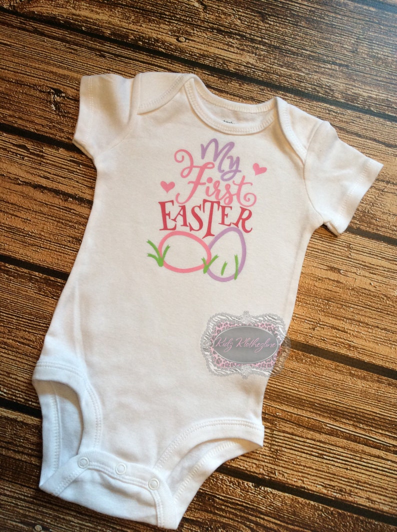 Easter Onesie Baby Onesie My First Easter Baby Girl Onesie Etsy