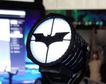 Magnetic 3d printed USB powered batsignal lamp with switch and Magnet Free Shipping