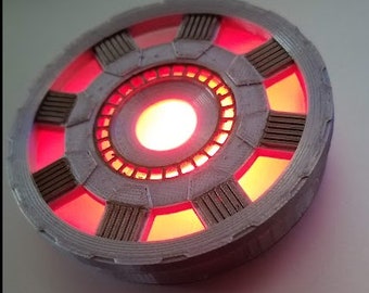 Ironman  arc reactor RED, with switch, and Magnet Free Shipping!