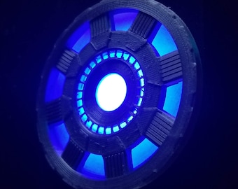 Ironman  arc reactor BLUE, with switch, and Magnet Free Shipping!