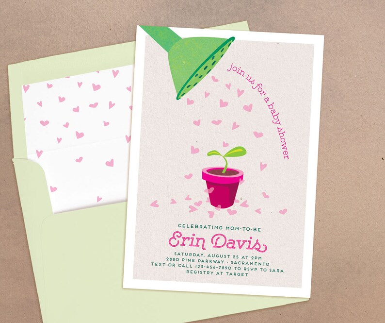 diy baby shower invitations girl