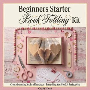 Beginnerskit boek vouwen - volledige instructies en pdf-zelfstudie met foto's - directe download bevat 3 starterspatronen