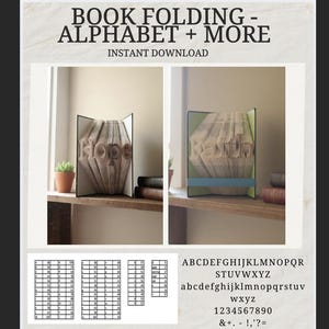 Book Folding Pattern - Alphabet 20 - Classic - PDF - Full Alphabet - Instant Download