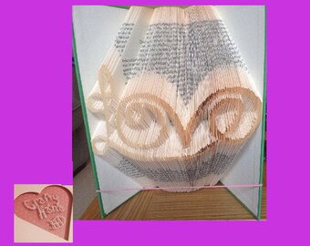 Book Folding Pattern - Lovely Love - 360 folds - Measure, Mark & Fold - Pattern#466
