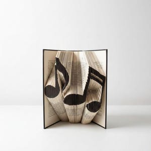 Music Notes Book Folding Pattern | 216 Folds | Musical Book Art | Instant Download