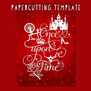 Papercutting Template - Once Upon a Time - JPEG/PDF Files - Handcut or ...