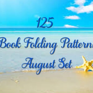125 Book Folding Patterns - Set 2 - August Retirement Set - Bookfolding Measure and Mark Cut Fold Bundle Bargain