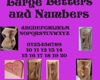 Book Folding Pattern Alphabet - Large letters and number  - Large Font, fancy font - PDF - Instant Download