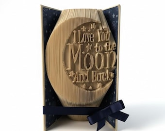 I Love You to the Moon and Back Book Folding Pattern – DIY Craft - 501 Pages