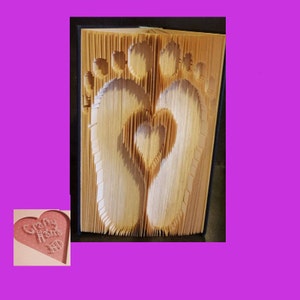 Book Folding Pattern - Baby Feet Heart- 336 pages -  Measure, Mark, Cut & Fold Pattern #573