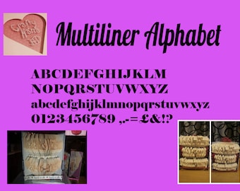 Book Folding Pattern - Full Multiliner Alphabet - Full Calculations & Instructions to make your own 2 liner or 3 liners