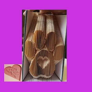 Book Folding Pattern - Pawprint Heart -314 folds - Measure, Mark & Fold #281