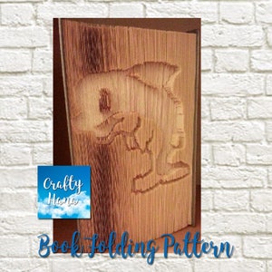 Book Folding Pattern - Dolphin - 502 pages -  Measure, Mark, Cut & Fold Pattern #682 Full Instructions Instant Download PDF Bookfolding