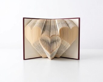 Patrón para doblar libros - Tres corazones - 480 páginas - Medir, marcar, doblar - Hazlo tú mismo