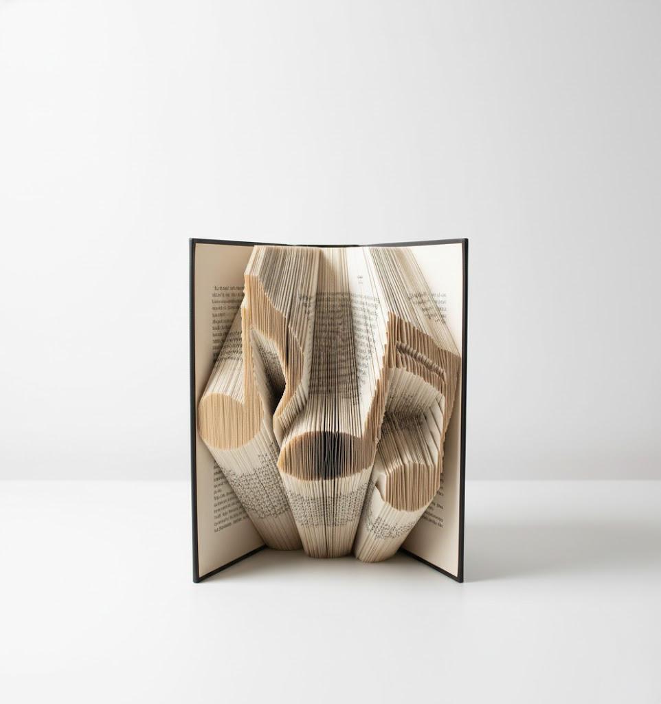 Music Notes Book Folding Pattern | 216 Folds | Musical Book Art ...