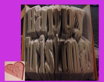 Book Folding Pattern - Happy Christmas - 322 Folds - Measure, Mark & Fold - Pattern#86