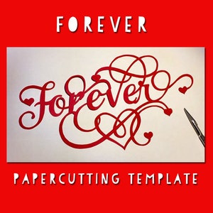 Papercutting Template Forever - JPEG/PDF and PSD files - Can be handcut or using a cutting machine - Commercial/Selling Rights inc