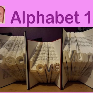 Book Folding Pattern - Alphabet 14 - Full multi line calculations - PDF - Measure, Mark and Fold - Instant Download