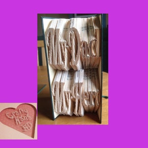 Book Folding Pattern - My Dad My Hero - 260 folds -  Cut Multi Line - Full instructions included - Pattern#269