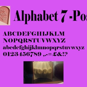 Book Folding Pattern - Posh Alphabet 7 - Measure, Mark & Fold - PDF - Instant Download