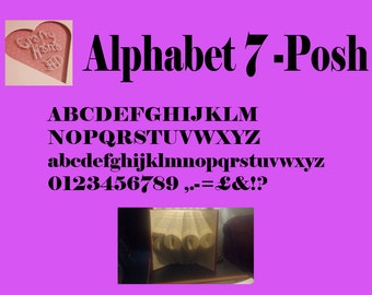Book Folding Pattern - Posh Alphabet 7 - Measure, Mark & Fold - PDF - Instant Download