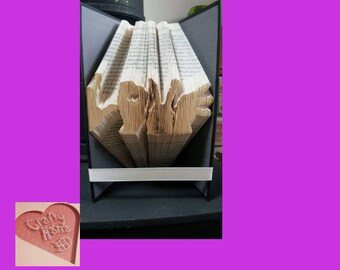 Book Folding Pattern - sign language love - 349 Folds -  Measure, Mark & Fold - Pattern#450