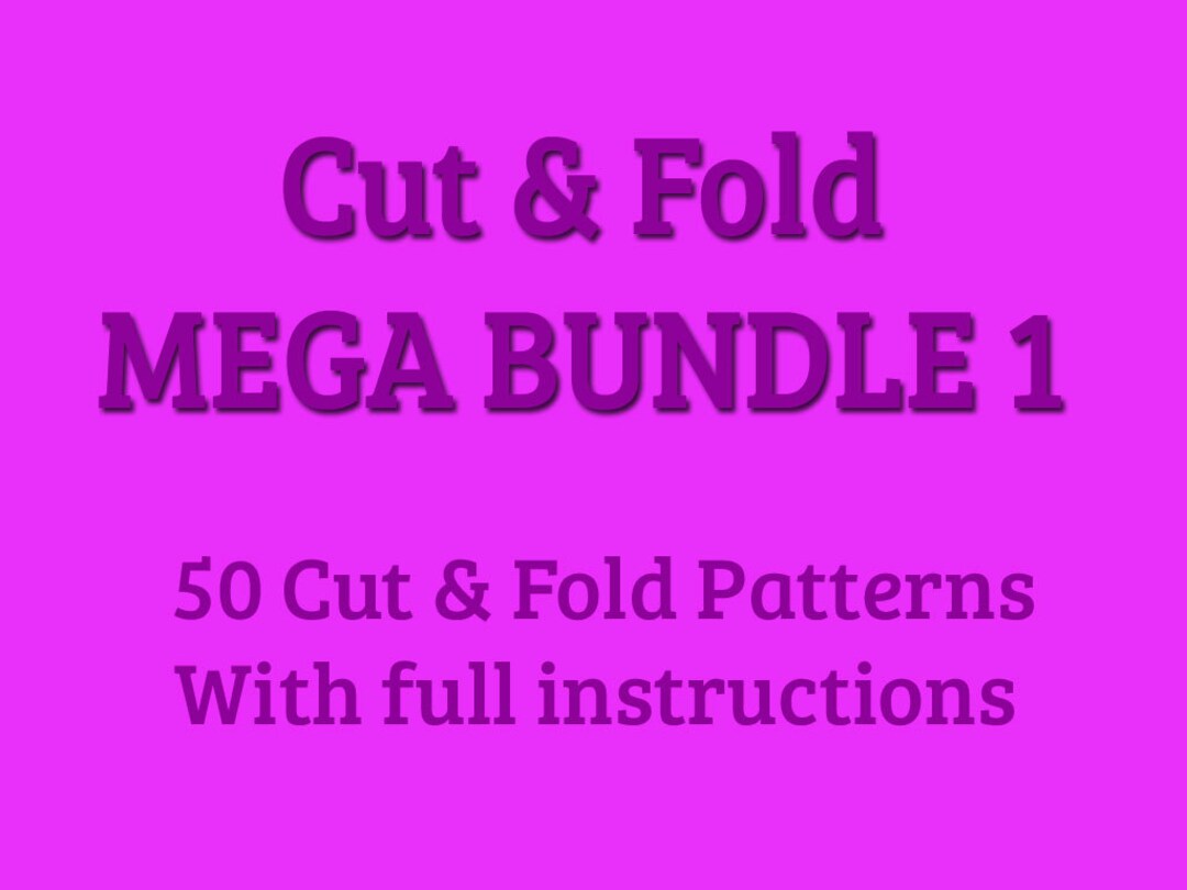 Book Folding Pattern - Mega Bundle 1 - 50 Cut and Fold - Shadow Folds ...